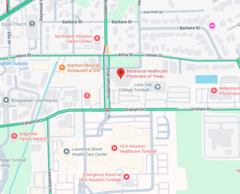 Behavioral Healthcare Physicians of Texas, 425 Holderreith Blvd, Suite 108, Tomball, TX 77375.